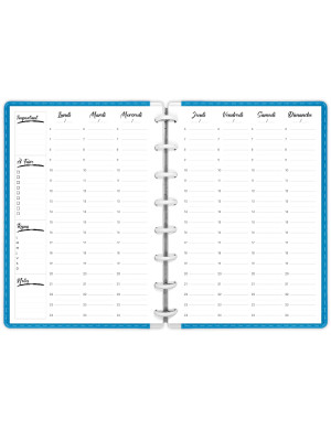 Planning hebdomadaire A5 à imprimer - Minimaliste - SP004-Artistique-A5-Noir