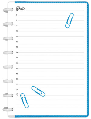 Planning journalier A5 à imprimer - JP001-Artistique-A5-Noir-marge-gauche