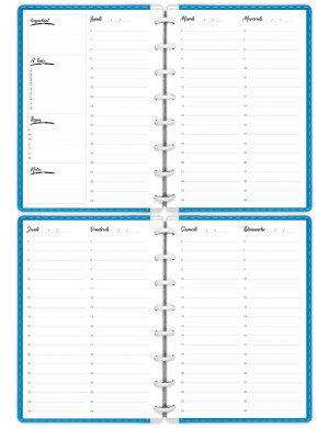 Planning hebdomadaire A5 à imprimer - SP005-Artistique-A5-Noir