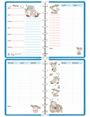 Planning hebdomadaire à imprimer - SP029-v1-A5