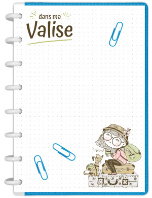 Fiche mémo décorée pour lister sa valise dans son Bullet Journal - VA001