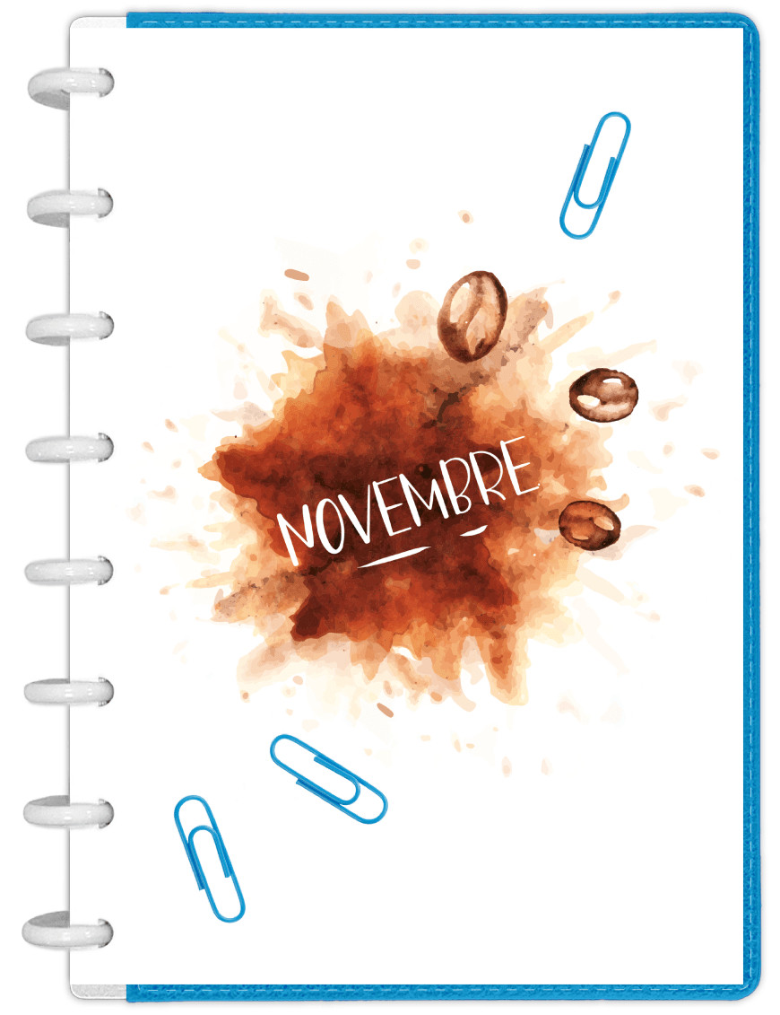 Hello Novembre café - Présentation mois pour Bullet Journal A5 - SE006