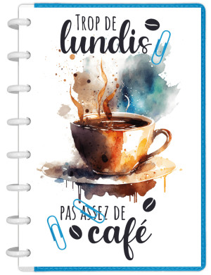 Page de décoration A5 - Trop de lundis, pas assez de café - SE009