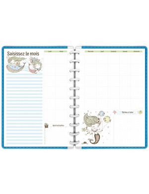 Planning mensuel perpétuel A4 à imprimer - MP019