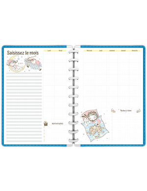 Planning mensuel perpétuel A4 à imprimer - MP020