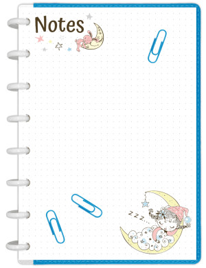 Notes à imprimer pour ton Bujo A5 déco Pyjama - NP013