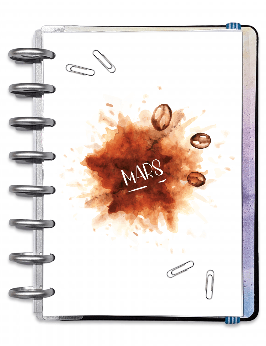Hello Mars café - Présentation mois pour Bullet Journal