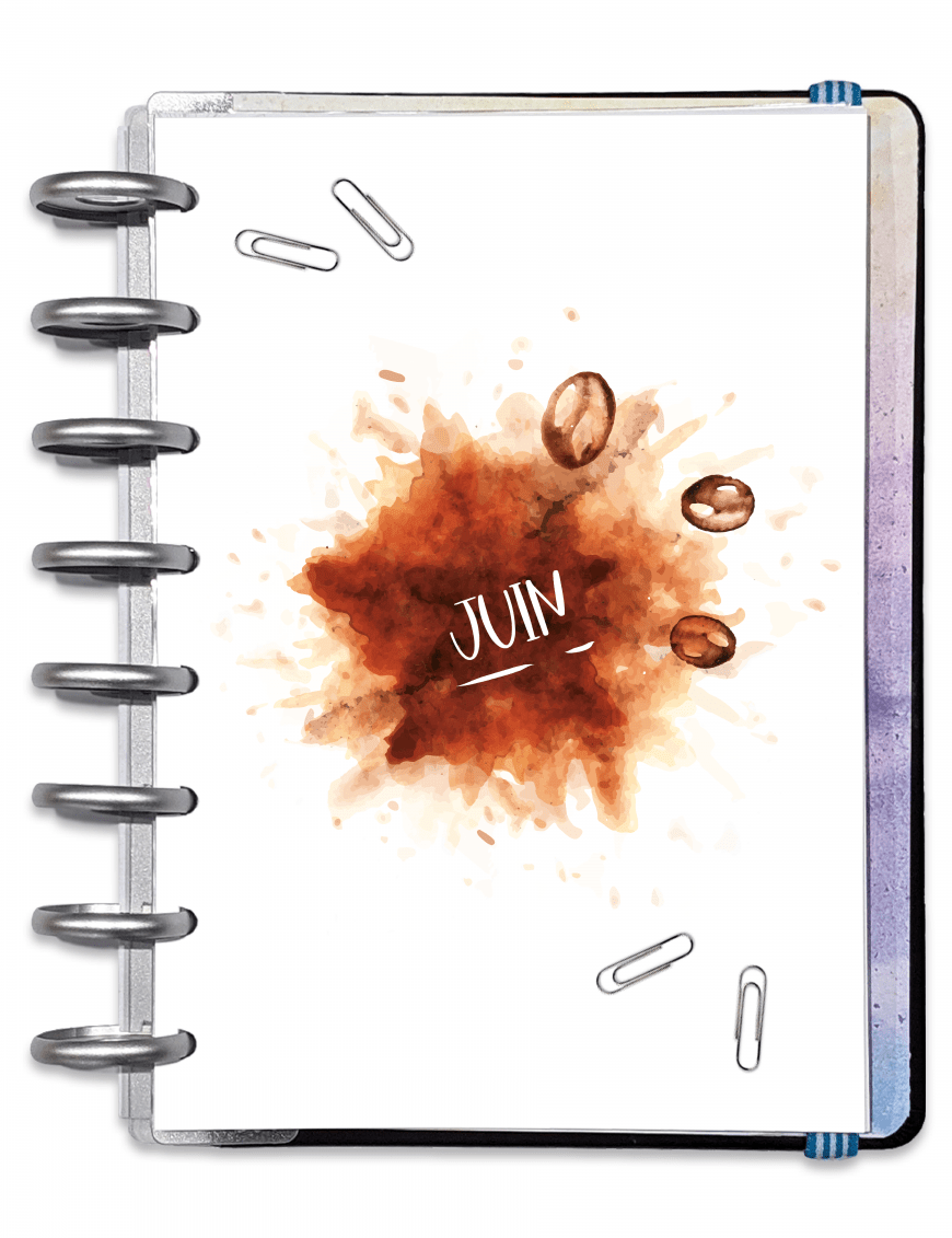 Hello Juin café - Présentation mois pour Bullet Journal