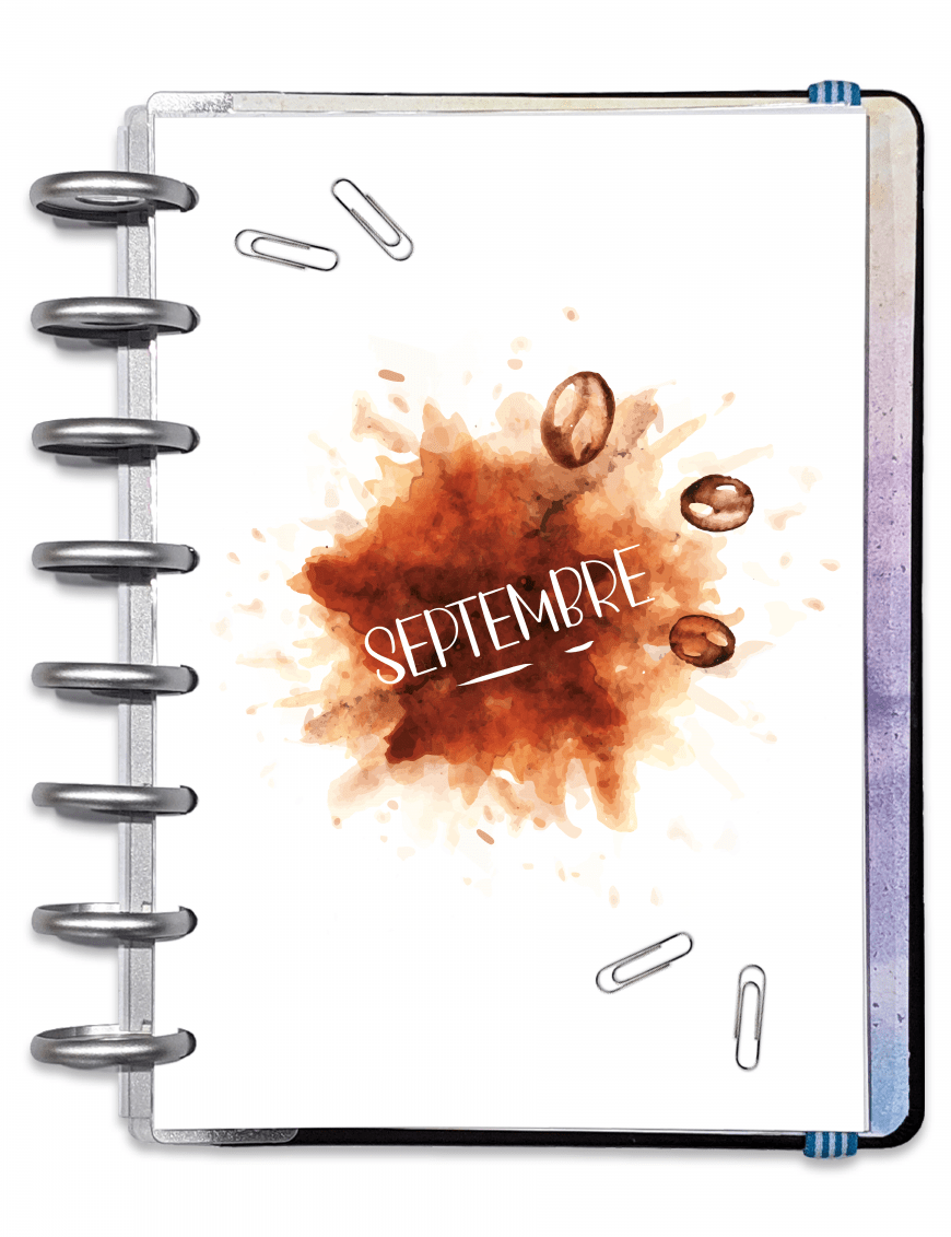 Hello Septembre café - Présentation mois pour Bullet Journal