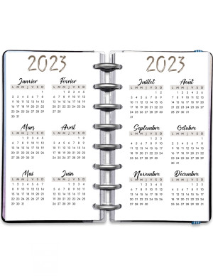 Planning annuel à imprimer - Calendrier Annuel Date 2023 Artistique Marron - AD001p