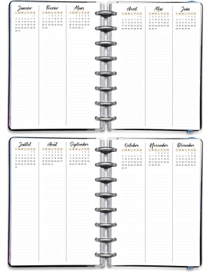 Planning annuel à imprimer - Calendrier Annuel Date 4p 2023 Artistique Camel - AD002